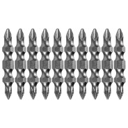 Набор бит двухстор., PH2-PH1х45 mm, сталь S2, 10шт.  DENZEL 11674
