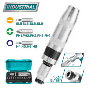 Отвертка ударная с набором бит  TOTAL THIDS1301