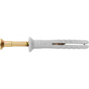 Дюбель-гвоздь полипропиленовый с потайным бортиком 8 х 100 мм, 100 шт.  ...Сибртех 42136