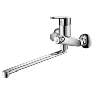 Смеситель для ванны (Lt) D40, серия Crocus хром, (На стену, Длинный поворотный L-излив) a-five ...A-five A5-0133