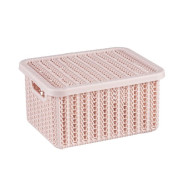 Ящик для хранения с крышкой ВЯЗАНИЕ 85х148х170mm (чайная роза)  ...IDEA М2368