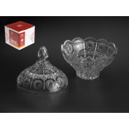 Конфетница стеклянная с крышкой, 170 mm, Мэй-жи  SAKURA 741202W