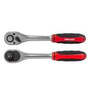 Трещотка реверсивная с резиновой ручкой 1/2''(L-250мм, 72зуб)  ...BaumAuto BM-80724