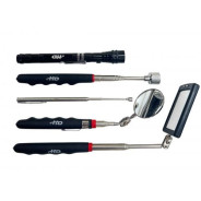 Захваты магнитные телескопические в комплекте с зеркалом и фонариком - набор сервисный 5 предметов  ...H-D HD-06622