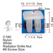 Клипса для крепления внутренней обшивки а/м Рено пластиковая (100шт/уп.)  ...Forsage C0180(Renault)