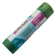 Пакеты для мусора с завязками 35 л x 15 шт. зеленые PALISAD PALISAD HOME 927175