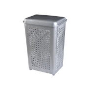 Корзина для белья с крышкой 80 л. (цвета в ассортименте)  POBEDA P1KV001