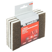 Губка для шлифования, 125 х 100 х 10 мм, мягкая, 3 шт., P 60/80, P 60/100, P 80/120  ...Matrix 75715