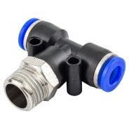 Фитинг Т-образный для пластиковых трубок 6мм с наружной резьбой 1/4"  ...Forsage F-SPB06-02