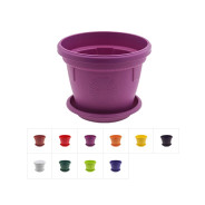 Кашпо с поддоном Gerber d-14 cм (цвета в ассортименте)  DRINA 10182