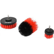 Щётки-крацовки нейлон с хвостовиком HEX (набор 3шт)  YATO YT-47553