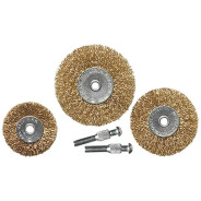 Набор щеток для дрели, 3 шт., 3 Плоские, 50-63-75 мм, со шпильками  ...Matrix 74490