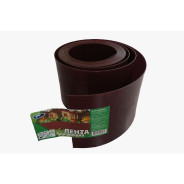 Лента бордюрная 15 см, цвет- коричневый, рулон (10м) садовая/газонная  ...ПластЛайн 4812203000048