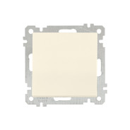Выключатель одноклавишный двухполюсный (скрытой установки, без рамки, пруж. зажим) кремовый, DARIA  ...MUTLUSAN 2100 405 0102