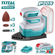 Виброшлифмашина аккумуляторна, 20В 1АКБ 2,0 А/ч, 12000 об.мин,   ...TOTAL TPSLI20141