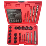 Экстракторы для извлечения обломанных болтов, гаек и шпилек, набор универсальный 26пр. 42CrMo  ...H-D HD-05893