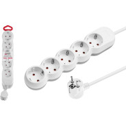 Удлинитель 1,5м (5 роз., 3,5кВт, с/з, ПВС 3х1,5)  LEIDEN ELECTRIC 805019