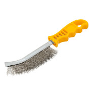 Щетка металлическая с пластмассовой ручкой, нержавеющая проволока  ...DENZEL 748287
