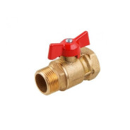 Кран шаровый 1/2"х3/4 стандарт вн.-нар. ручка-бабочка PN1.6 МПа, 11Б27п7  ...Цветлит ZW10063