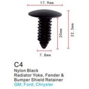 Клипса для крепления внутренней обшивки а/м GM пластиковая (100шт/уп.)  клипса ...Forsage C0004Grey( GM )