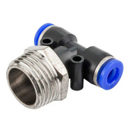 Фитинг Т-образный для пластиковых трубок 6мм с наружной резьбой 1/2"  ...Forsage F-SPB06-04