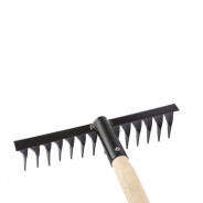 Грабли стальные, 300х1300 мм, 14 витых зубьев, деревянный черенок  ...Сибртех 61769