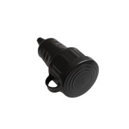 Розетка 1-ая переносная, с заземлением, 16А, 250В, брызгозащита, черная,  ...BYLECTRICA Р16-361
