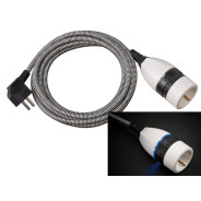 Удлинитель-шнур 3 м (1 роз., 3.3кВт, с/з, ПВС) Extension Сable, черно-белый  ...BRENNENSTUHL 1161830