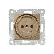 Розетка 1-ая (скрытая, без рамки, б/з, шторки) золото, RITA (16 A, 250 V, IP 20)  ...MUTLUSAN 2200 606 0280