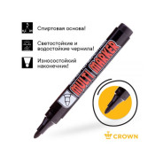 Маркер промышленный перманентный фетровый черный MULTI MARKER (толщ. линии 3.0 mm)  ...CROWN CPM-800black