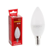 Лампа светодиодная C37 СВЕЧА 9Вт 230В E14 2700K  AURORA A200-016