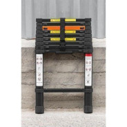 Лестница телескопическая алюминиевая односекционная (2.9м,10ступенек, max нагрузка 150кг, вес 7.2кг)...Rock FORCE RF-UP290