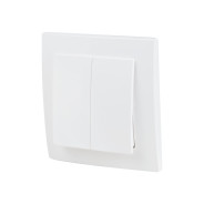 Выключатель 2 клавишный, cкрытый, 6А, белый, Стандарт, VS 56-232 Б,  ...ЮПИТЕР JP7420-06