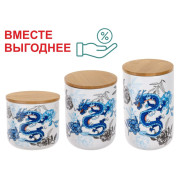 Набор из 3-х банок для сыпучих продуктов керамических, серия BLUE DRAGON,  ...PERFECTO LINEA 34-722500/1