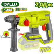 Перфоратор аккумуляторный , 20В, БЕЗ АКБ, 2,0 Дж, 0-1100 об/мин,  0-5400 уд/мин,  ...DYLLU DTLM15220