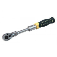 Трещотка 1/4" L185-230мм 72зуб. шарнирная телескопическая с резиновой ручкой  ...Rock FORCE RF-802223