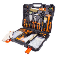 Набор инструментов 1372пр.1/4''(6-гр.) (5-13мм, шарнирно-губцевый,биты,молоток,рулетка,уровень,клеев...ISMA ISMA-513722