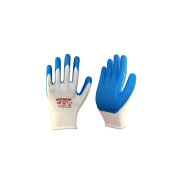 Перчатки нейлон латекс рельефный неполное покрытие, бело-синяя,  ...Континент-Сити П3444-1