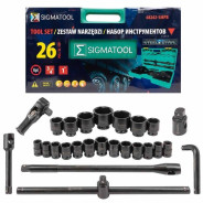 Набор инструментов, 26пр. 6гр, 3/4" (21,22,23,24,26,27,28,29,30,31,32,34,36,38,41,46,50) 1&quot...SIGMATOOL Sigmatool-68262-5MPB