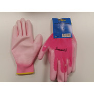 Перчатки универсальные (розовые), с полиуретановым покрытием. р-9  ...UNITRAUM UN-P004-9
