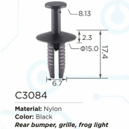 Клипса для крепления внутренней обшивки а/м БМВ пластиковая (100шт/уп.)  клипса ...Forsage C3084(BMW)