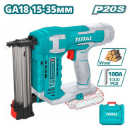 Пистолет гвоздезабивной аккумуляторный , 20В, БЕЗ АКБ,  TOTAL TCBNLI3505