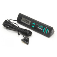 Термометр  внутр/наружн+часы (с подсветкой)  KING BT-7 (black)