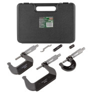 Набор микрометров, 3пр. (0-25, 25-50, 50-75мм, 0.01мм), в футляре  Rock FORCE RF-5096P03