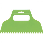 Шпатель для клея, пластмассовый, зубчатый 6х6 мм  Сибртех 86015