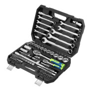 Набор инструментов, 1/2", 1/4", пластиковый кейс, 82 предмета  ...Сибртех 13391