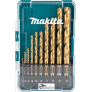 Набор сверл по металлу HSS-TiN Economy 1-10 мм (10 шт)  MAKITA D-72849