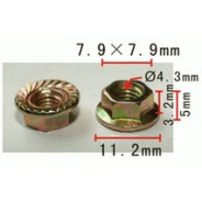 Клипса для крепления внутренней обшивки а/м универсальная металлическая (100шт/уп.)  клипса ...Forsage H2114(universal)