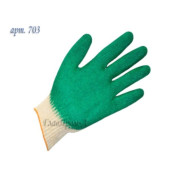 Перчатки х/б с латексным покрытием, одинарный облив, 13кл,  ...Континент-Сити 703