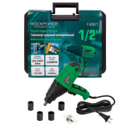 Гайковерт ударный электрический 1/2", 220-240В, 1010Вт, 500Нм, с комплектом головок (17-22мм)  ...Rock FORCE RF-03071